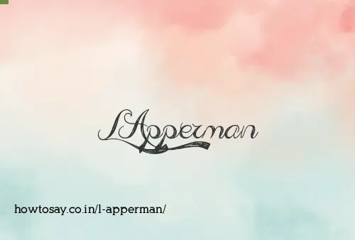 L Apperman