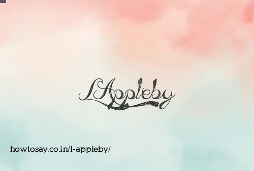 L Appleby