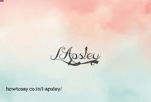 L Apsley