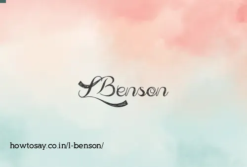 L Benson