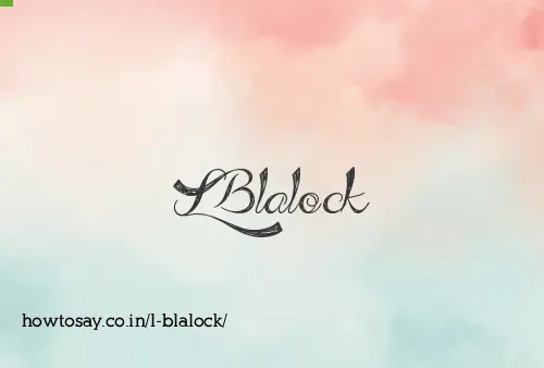 L Blalock
