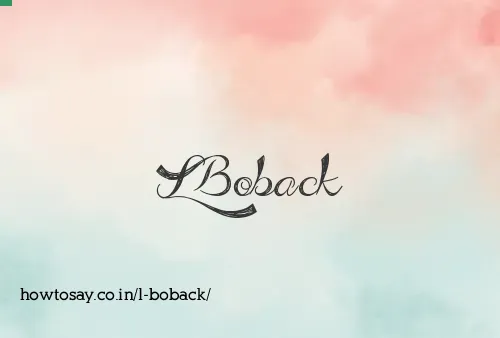 L Boback