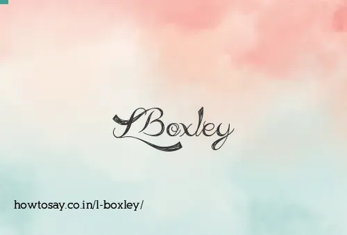 L Boxley