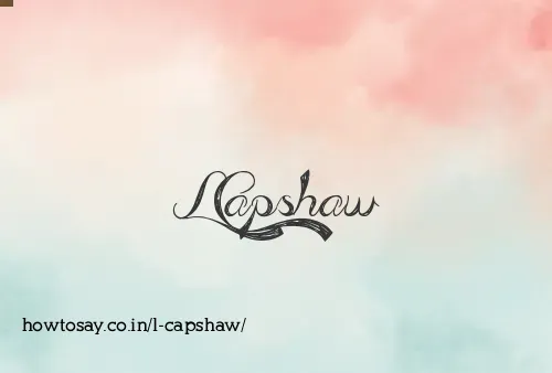 L Capshaw