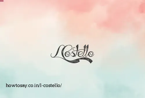 L Costello