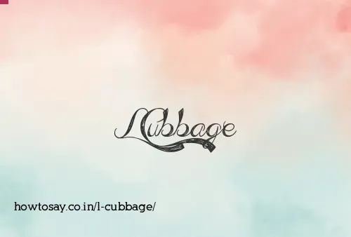 L Cubbage