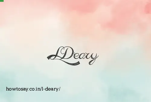 L Deary