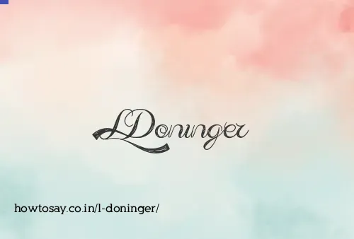 L Doninger