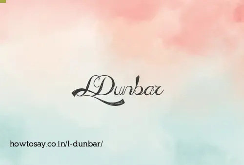 L Dunbar