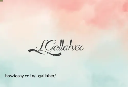 L Gallaher