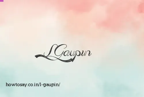 L Gaupin