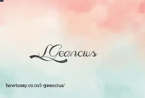 L Geancius