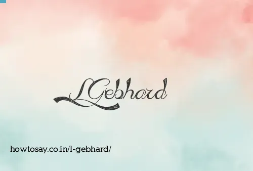 L Gebhard