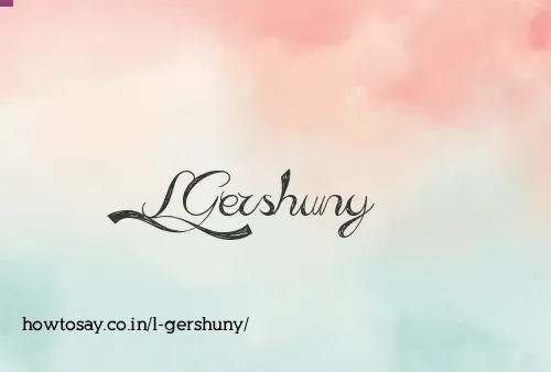 L Gershuny