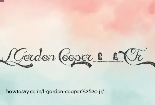 L Gordon Cooper, Jr