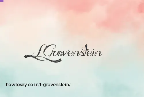 L Grovenstein