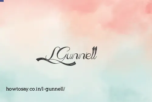 L Gunnell