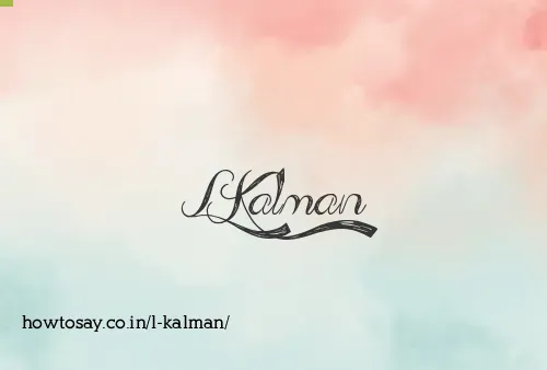 L Kalman