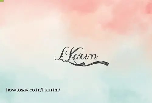 L Karim