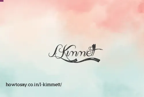 L Kimmett