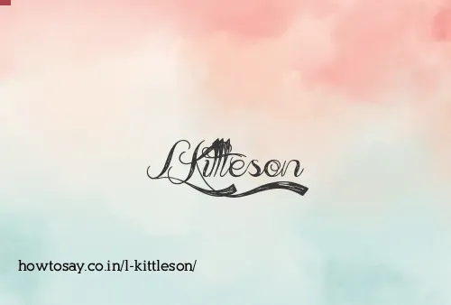 L Kittleson