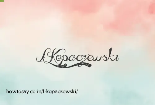 L Kopaczewski