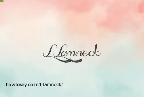 L Lamneck