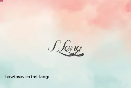 L Lang