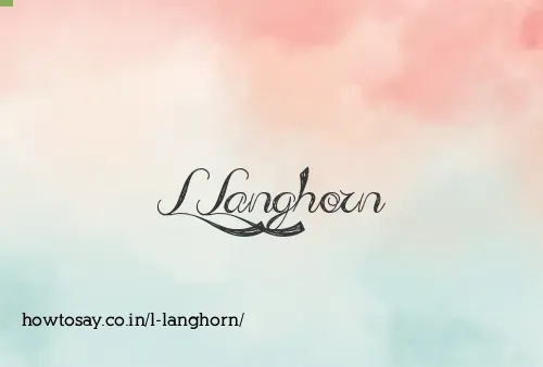 L Langhorn