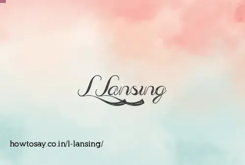L Lansing