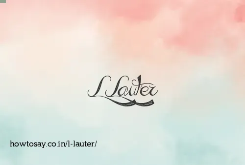 L Lauter