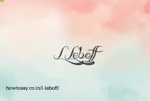 L Leboff