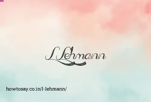 L Lehmann
