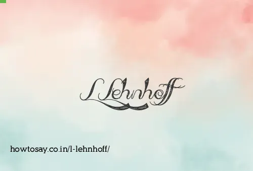 L Lehnhoff