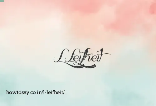 L Leifheit