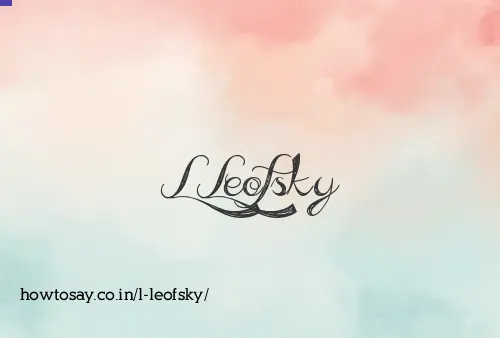 L Leofsky