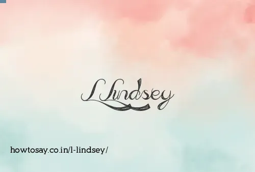 L Lindsey