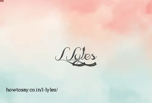 L Lyles