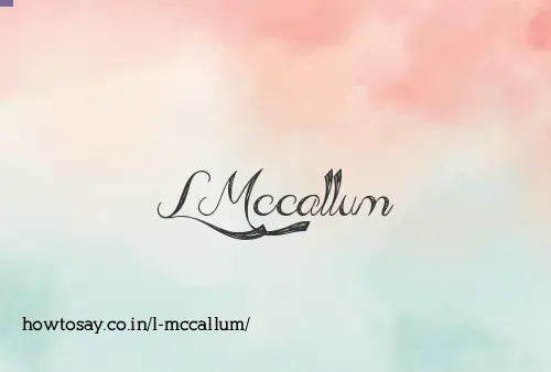 L Mccallum