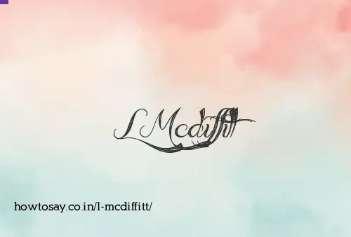 L Mcdiffitt