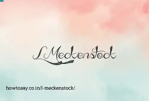 L Meckenstock