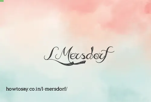 L Mersdorf