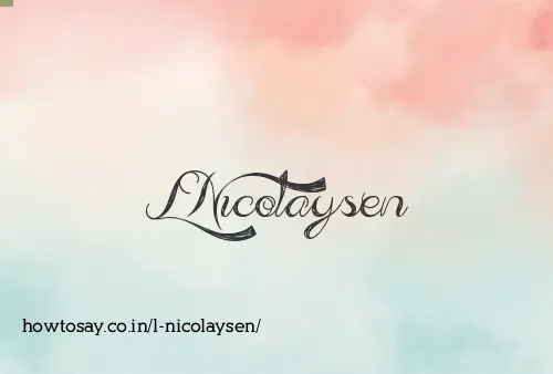 L Nicolaysen