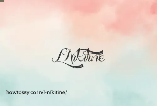 L Nikitine