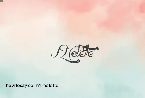 L Nolette