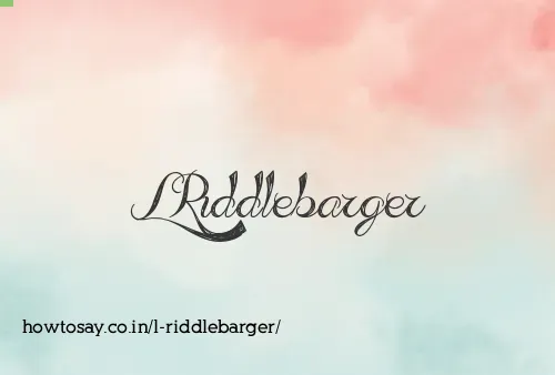L Riddlebarger