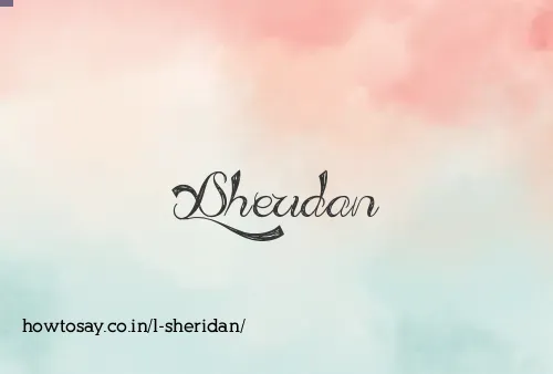 L Sheridan