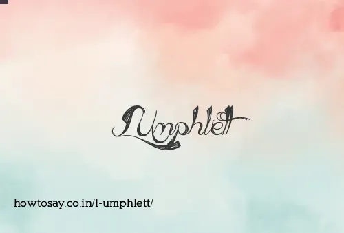 L Umphlett