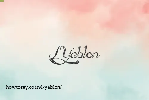 L Yablon