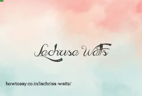 Lachrisa Watts